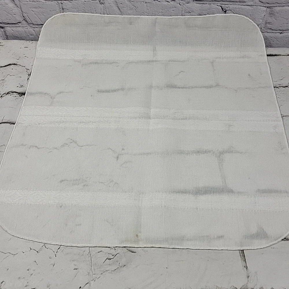 LARGE VINTAGE LINEN NAPKINS - SQUARE White Lot Of‎ 4
